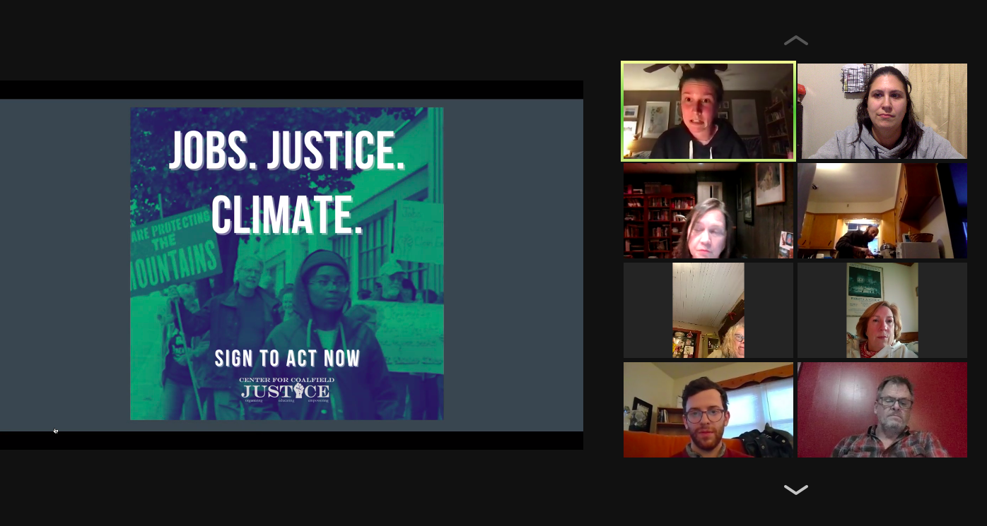 Screenshot from our virtual community meeting in February, where we discussed the Thrive Agenda.