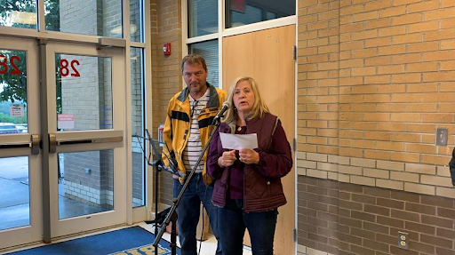 Kurt and Janice Blanock at Canon McMillan High School 10-7-19; “It should seem obvious with an ounce of common sense, sincere heartfelt concern, and true courage that we need to be looking at environmental triggers.”- Janice Blanock