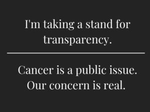 I take a stand for transparency