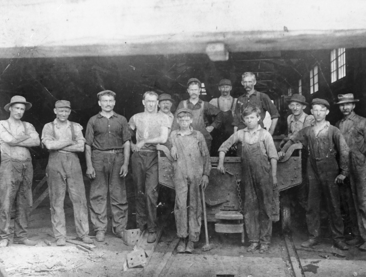 Car Shop Crew - Vesta Mines, ca. 1909