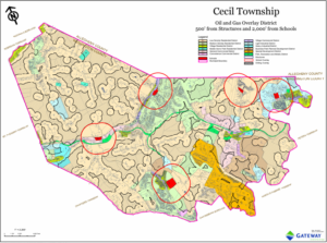 Cecil Township Oil and Gas Map