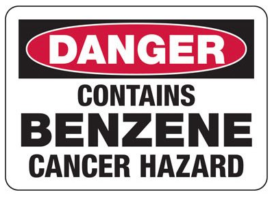 Benzene Cancer Hazard sign