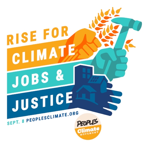 Rise for Climate Jobs & Justice graphic
