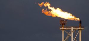 Fracking gas burnoff