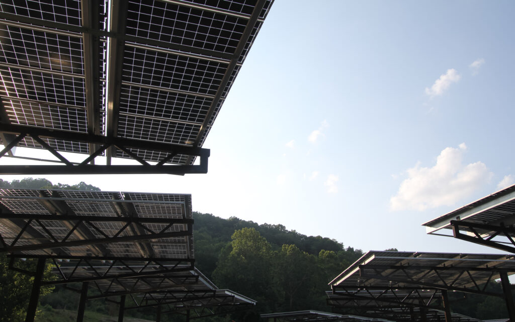 solar panels in the sun at Ryerson