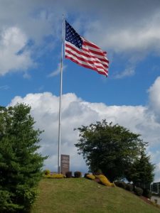 flag by Washington Mall
