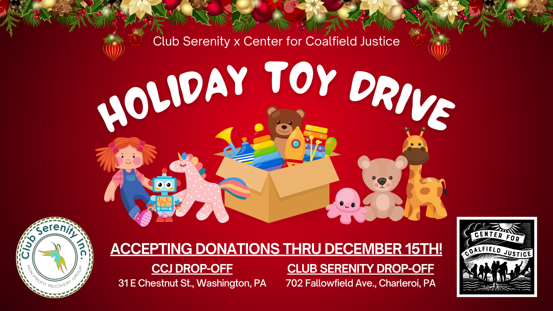 Toy Drive Cover Graphic